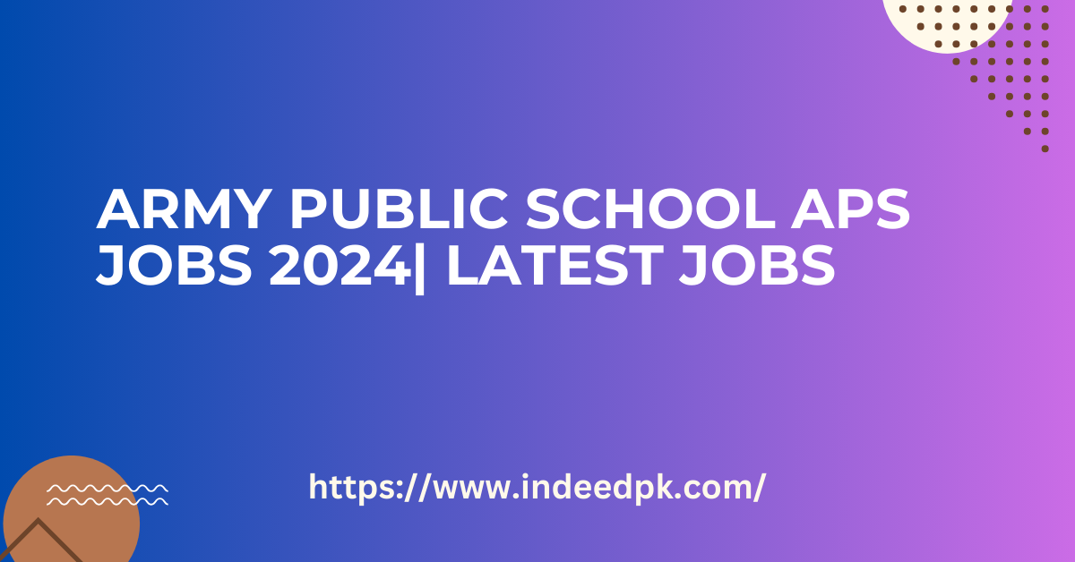 Army Public School APS Jobs 2024