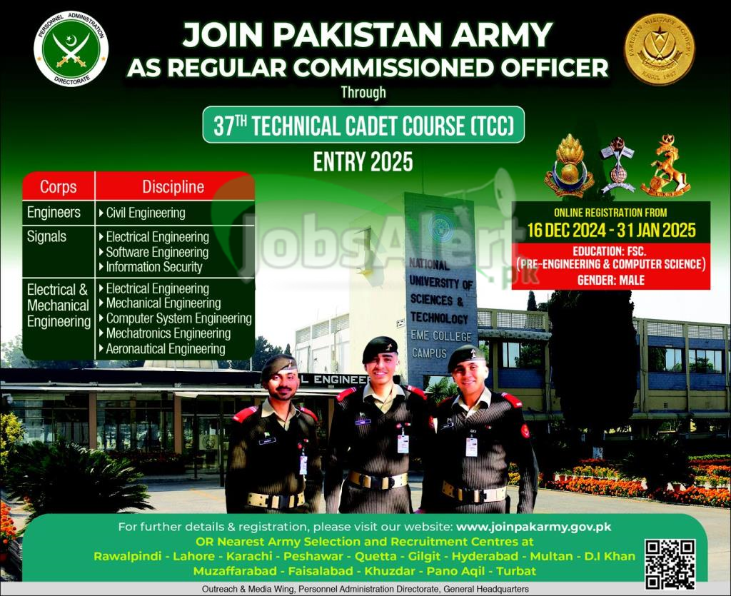 Pakistan Army Through 37th Technical Cadet Course